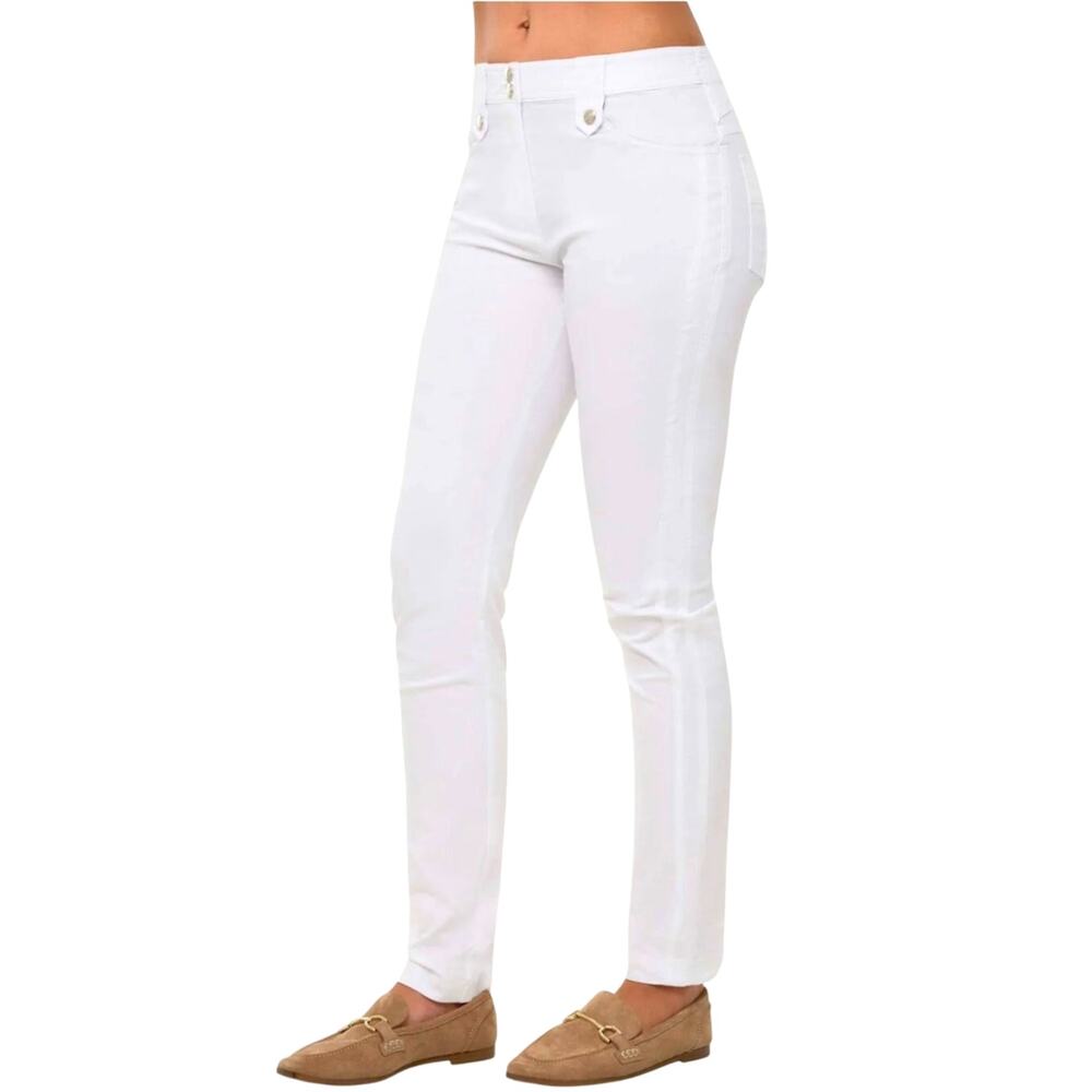 Anatomie Skyler Pants Women's XS White Stretch Travel Performance Slim Leg